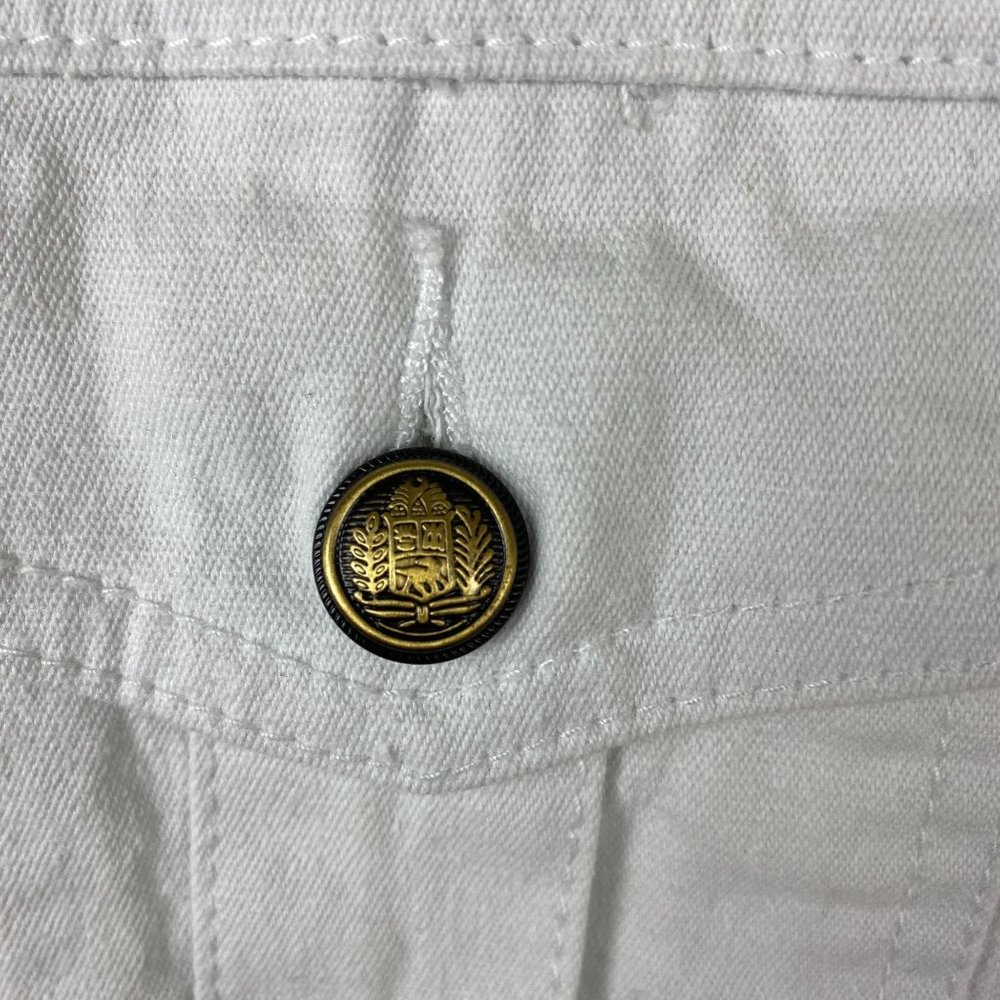 Diane Gilman White Stretch Soft Denim Jacket - Picture 3 of 4